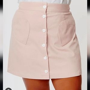 💘 Valentine's Day 💘 Smak Parlor Heart Pocket Button Skirt